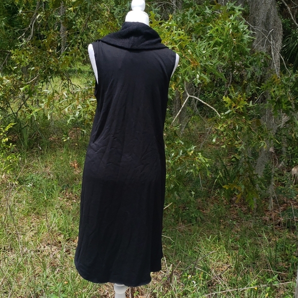 CHELSEA SKY Black Cowl Neck Hi-Low Dress - Picture 4 of 7